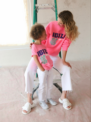 Ibiza Bohemia Boyfriend Sweatshirt - Hot Pink