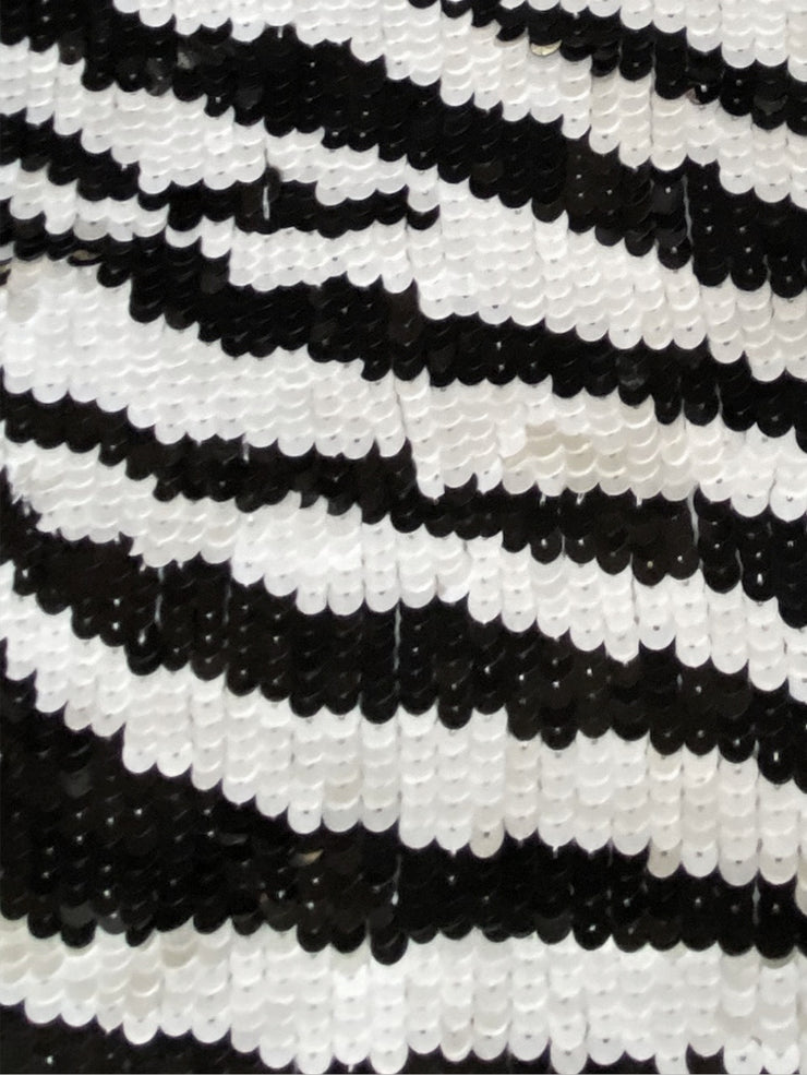 ELEANOR Hand beaded “zebra” sequins