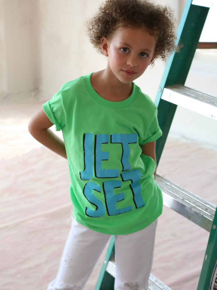 Jet Set Kids Tee Shirt - Green