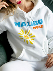 Malibu Muse Boyfriend Hoodie - White