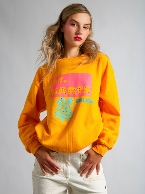 St. Barts Soleil Boyfriend Sweatshirt Orange