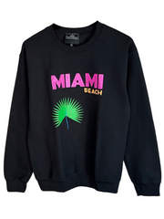 Miami Beach Boyfriend Sweatshirt - Black