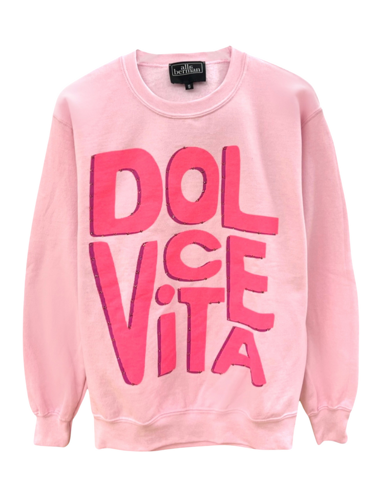 Dolce Vita Boyfriend Sweatshirt - Pink