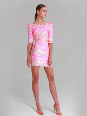 ANDREA Hand beaded “snake” sequin fitted dress