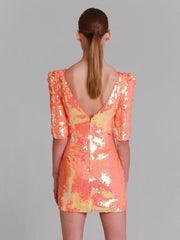 ISABELLE Hand beaded sequin fitted dress